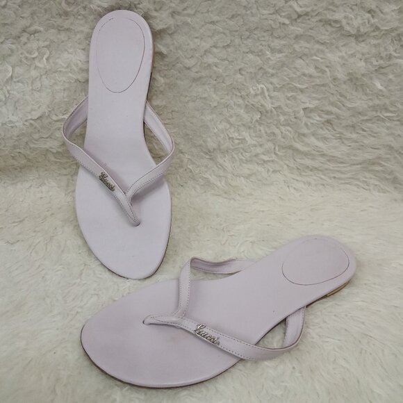 Gucci Authentic Pink Leather Thong Sandals Flip Flops EU38.5 - Picture 1 of 7